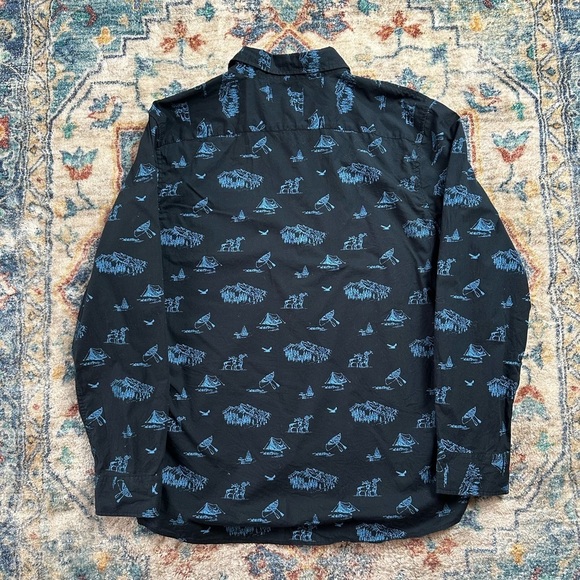 Vintage Lee Camping All Over Print Button-up Shirt Size XL - Picture 2 of 5